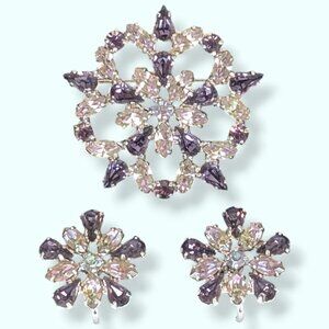 Vintage B David Floral Demi Parure